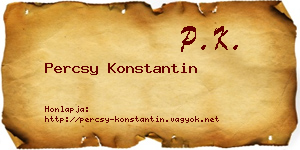 Percsy Konstantin névjegykártya